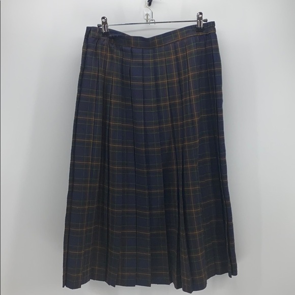 Vintage Liz Baker Essentials pleated skirt granny core academia preppy - Picture 7 of 8